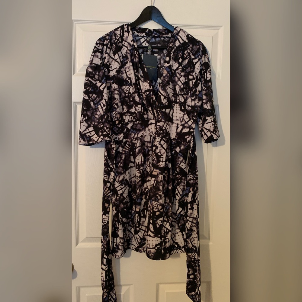 Multicolored Belted Dress